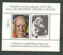 POLAND MNH ** 2545 En Bloc Non émis RARE Non Catalogué Dans Yvert PICASSO - Blocs & Feuillets