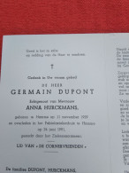 Doodsprentje Germain Dupont / Hamme 11/11/1929 - 24/6/1991 ( Anna Hurckmans ) - Religión & Esoterismo