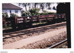 PHOTO Originale TRAINS Wagon Plat SNCF à Bogies Non Datée - Treinen