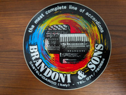 AUTOCOLLANT BRANDONI & SONS – LINE OF ACCORDIONS – ACCORDÉON MUSIQUE – CASTELFIDARDO – ITALIE ITALIA ITALY - Autocollants