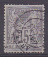 Cachet Aubenas Ardèche Sur Type Sage N° 77 15c Gris (timbre En L'état Vendu Pour Son Oblitération) - Andere & Zonder Classificatie