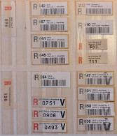 Switzerland Suisse Small Lot Registered Labels R Labels - Lotes/Colecciones