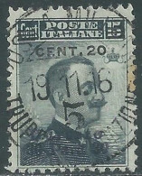 1916 LEVANTE SCUTARI D'ALBANIA USATO 20 CENT SU 30 PA SU 15 CENT - SV28-7 - Europese En Aziatische Kantoren