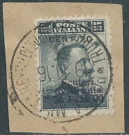 1916 LEVANTE SCUTARI D'ALBANIA USATO 20 CENT SU 30 PA SU 15 CENT - SV27-6 - Europa- Und Asienämter