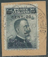 1916 LEVANTE DURAZZO USATO 20 CENT SU 30 PA SU 15 CENT - SV27-6 - European And Asian Offices