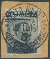 1916 LEVANTE DURAZZO USATO 20 CENT SU 30 PA SU 15 CENT - SV26-5 - Uffici D'Europa E D'Asia