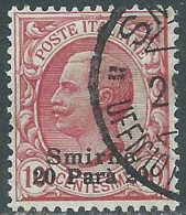 1909-11 LEVANTE SMIRNE USATO 20 PA SU 10 CENT - RB37-9 - Bureaux D'Europe & D'Asie