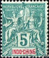 INDOCINA FRANCESE, INDOCHINA, TIPO “GROUPE”, 1892, NUOVI (MLH*) Yt:FR-IC 6, Scott:FR-IC 6 - Nuovi