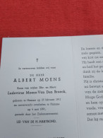 Doodsprentje Albert Moens / Hamme 25/2/1911 - 4/5/1991 ( Z.v. Ludovicus Moens - Van Den Broeck ) - Religion & Esotérisme