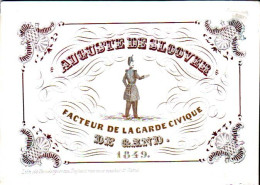 DE 1879 - Carte Porcelaine De Auguste De Sloover, Facteur De La Garde Civile, Gand 1849 Imp Vanderpoorten - Andere & Zonder Classificatie