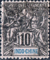 INDOCINA FRANCESE, INDOCHINA, TIPO “GROUPE”, 1892, USATI Yt:FR-IC 7, Scott:FR-IC 8 - Usados