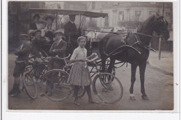 CHELLES : Attelage à Chelles, Voir Texte, Cyclistes - Très Bon état - Chelles