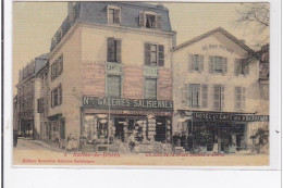 SALIES De BEARN : Cartes Postales Galeries Salésiennes Hôtel Et Cafe Des Voyageurs Au Bon Potage Toillée - Très Bon état - Salies De Bearn