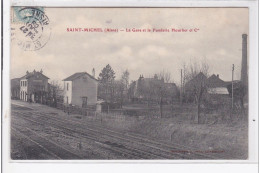 SAINT-MICHEL : La Gare Et La Fonderie Hourlier Et Cie - Tres Bon Etat - Other & Unclassified