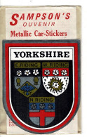 Ref 1 - Blason , écusson : Métallic Car-stickers . YORKSHIRE . - Otros & Sin Clasificación