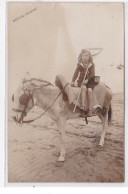 BERCK PLAGE : Carte Photo D'un Enfant Sur Un âne - état - Berck