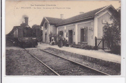 PULLIGNY : La Gare - Passage De L' Express De Dijon- Très Bon état - Altri & Non Classificati