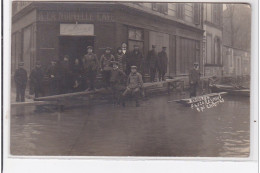 COURBEVOIE : à La Nouvelle Cave, Debreux, Photo Reynou, 1924, Inondation - Très Bon état - Courbevoie