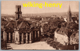 Saarbrücken - S/w Mit Ludwigskirche Und St. Jakobskirche - Bildpostkarte Des Saar Hilfswerks - Saarbruecken