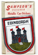 Ref 1 - Blason , écusson : Métallic Car-stickers . EDINBURGH . - Altri & Non Classificati