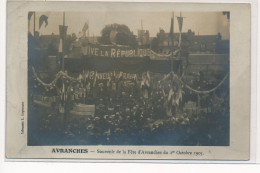 AVRANCHES : Souvenir De La Fete D'avranches Du 1er Octobre 1905 - Tres Bon Etat - Avranches