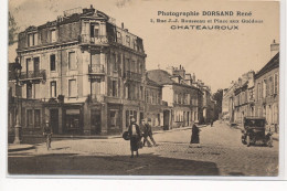 CHATEAUROUX : Rue Jean-jacques Rousseau Place Aux Guédoux Photographie Dorsand René, Autographe - Etat - Chateauroux