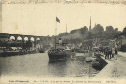 DINAN  Vue Sur La Rance Le Départ Du Du Guesclin RV Cachet Militaire - Dinan