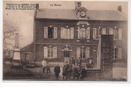 POUILLY-sur-SERRE : L'ecole Et Le Monument Aux Morts De La Grande Guerre, La Mairie - Etat - Altri & Non Classificati