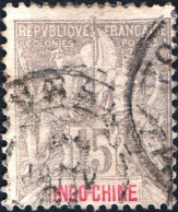 INDOCINA FRANCESE, INDOCHINA, TIPO “GROUPE”, 1900, USATI Yt:FR-IC 19, Scott:FR-IC 11 - Oblitérés