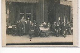 CARTE PHOTO A LOCALISER : Cafe Restaurant Paris(?), Maison Breton - Etat - Photos