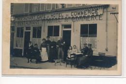 CARTE PHOTO A LOCALISER : Restaurant Cafe Et Hotel Du Commerce Oise(?) - Tres Bon Etat - Photos