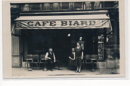 CARTE PHOTO A LOCALISER : Cafe Biard, Paris(?) - Tres Bon Etat - Photos