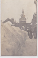 PONTARLIER : Carte Photo D'une Rue Sous La Neige En 1907 - Très Bon état - Pontarlier