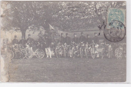 BOURGES : Carte Photo De Cyclistes Militaires En Fête - état - Bourges