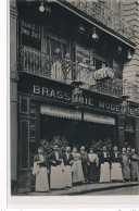 NANTES : Photo Format Et Papier Carte Photo, Brasserie Moderne Au 3 Rue Contrescarpe - Tres Bon Etat - Nantes