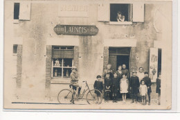 CARTE PHOTO A LOCALISER : Menier, Epicerie Launois Mercerie, Velo - Tres Bon Etat - Photos