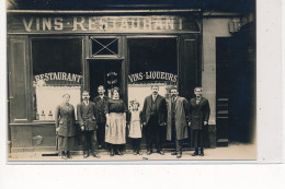 CARTE PHOTO A LOCALISER : Vins Restaurant, Maison Cherret, Paris(?) - Tres Bon Etat - Photos