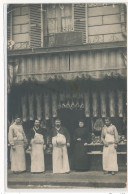 MALESHERBES : Carte Photo De La Boucherie Marchon (place Du Martroi) - Etat (2 Coins Pliés) - Malesherbes