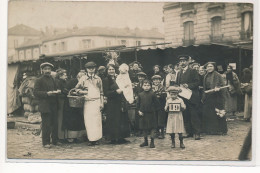 CARTE PHOTO A LOCALISER : Marché, Banlieu Parisienne - Tres Bon Etat - Photos