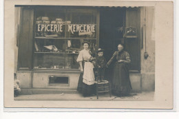CARTE PHOTO A LOCALISER : Epicerie Mercerie, Paris(?), Gaime - Tres Bon Etat - Photos