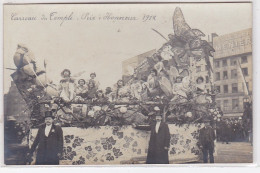 PARIS 3ème : Carte Photo D'un Char Papillon - Carreau Du Temple - Prix D'honneur 1912 - Très Bon état - Arrondissement: 03