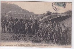 GOURAINCOURT : Grèves Du Bassin De Longwy - La Troupe Barrant Le Chemin... - Bon état (un Petit Pli D'angle) - Other & Unclassified