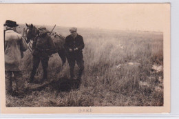 Carte Photo D'une Scène De Chasse Sur La Route D'UZES à 9 Km De Nimes - Très Bon état - Altri & Non Classificati