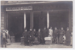 PARIS 1er : Carte Photo D'un Magasin (mandataire) Du Quartier Des Halles - NICOLAS Frères - Très Bon état - District 01