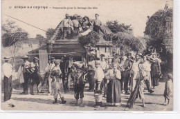 SCENE DU CENTRE : Préparatifs Pour Le Battage Des Blés (batteuse - Agriculture) - Très Bon état - Sonstige & Ohne Zuordnung