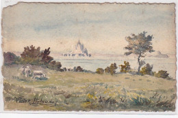 MONT SAINT MICHEL : Carte Postale Dessinée Par Victor DELAUNAY Vers 1910 - Bon état - Le Mont Saint Michel