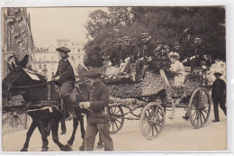 NICE : Carte Photo D'un Attelage Pendant La Fête Des Fleurs En 1908 (chasseurs Alpins) - Très Bon état - Autres & Non Classés