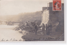 SAINT PIERRE DU VAUVRAY : Carte Photo Du Pont écroulé En 1913 - Très Bon état - Andere & Zonder Classificatie