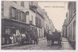 CHARLY : Rue Emile Morlot (attelage De L'hotel Saint Martin) - Très Bon état - Altri & Non Classificati