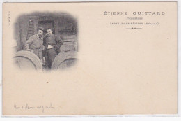 CAZOULS LES BEZIERS : Lot De 2 Cartes Postales - Publicité Pour Le Marchand De Vins Etienne GUITTARD - Très Bon état - Autres & Non Classés